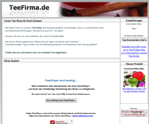 teefirma.de: Willkommen bei der TeeFirma
TeeFirma bieten Online Tee zu super Preisen