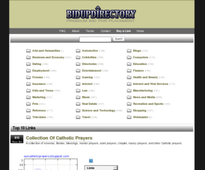 bidupdirectory.com: Bidding Directory $1 - Bid for Placement
Place your link for only $1 and increase bids to stay at the top of each category. Increase PR and backlinks with our premium bid for placement directory.