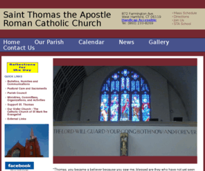 stawh.org: Home :: Saint Thomas the Apostle Roman Catholic Church - West Hartford, CT
