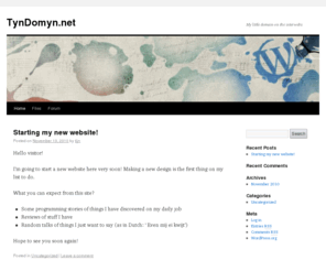 tyndomyn.net: TynDomyn.net | My little domain on the interwebz
