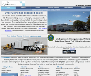 cybermetrix.com: CyberMetrix Home Page
CyberMetrix provides engineering for the design of engine testing systems used in development, certification and production.> 
<meta name=