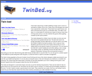 twinbed.org: Twin Bed, Twin beds for sale
Twin Bed, Twin beds for sale, Twin bed online store choose from a wide range of twin beds for your house