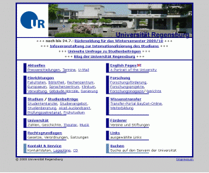 uni-regensburg.de: Universität Regensburg
Homepage of the University of Regensburg (Germany)