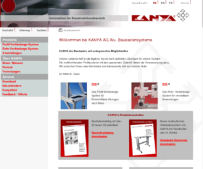 kanya.ch: Kanya AG: profilé aluminium, Profilsystem, Profilsysteme, Profiltechnik, Rohrverbindungssystem, Alu Profil, Alu Profile
Kanya AG: profilé aluminium, Profilsystem, Profilsysteme, Profiltechnik, Rohrverbindungssystem, Alu Profil, Alu Profile