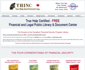 truefinancialsecurity.com: Join Now - Main
Free Financial information for Canadians. Free legal Will kit, Free Books, and more.