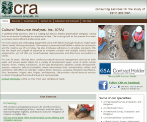 crai-wv.com: CRA - Cultural Resource Analysts, Inc. - Consulting Services for the Study of Earth and Man
CRA is an archaeological and historic preservation firm that specializes in all phases and aspects of cultural resources and related studies. With its headquarters in Lexington Kentucky and several regional offices, CRA serves the entire United States