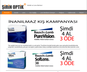 sirinoptik.com: Şirin Optik | Gözlük & Lens Merkezi
şirinevlerde hizmet vermetkte olan gözlükçü,,burada hertürlü gözlük ihtiyacınızı karşılayabilmekteyiz,1993 senesinden beri aynı yerde şirinevlerde gözlükçü olarak hizmet vermekteyiz