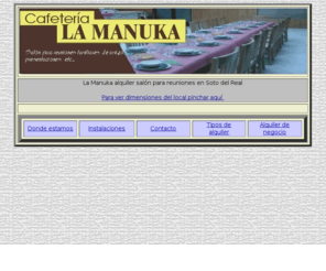 lamanuka.es: Local para alquiler, cumpleaños, reuniones, cafetería,
Menú