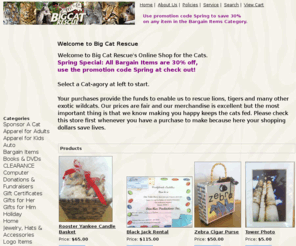 pantherawareness.com: Big Cat Rescue Store Tiger & Cat Gifts for Animal Lovers
tiger gifts, big cat items, tiger items, tiger tee, cat print