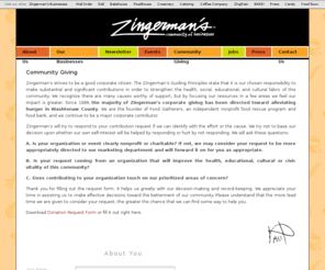 zingfound.org: Zingerman's Community of Businesses   » Community Giving
The Zingerman�s Community of Businesses (ZCoB) is a family of seven businesses all located in the Ann Arbor area.