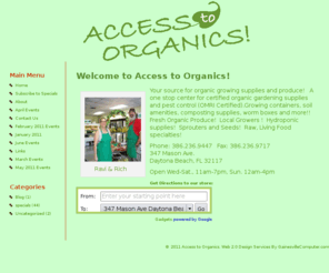 accesstoorganics.com: Access to Organics
Organic Supplies and Produce