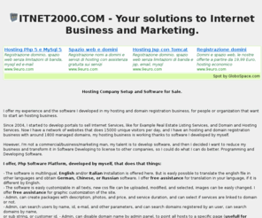 itnet2000.com: Domain Registration, Reviews and Hosting Services by AffittoServer.eu.
Software for hosting companies, business solution, security tools, marketing and billing scripts.