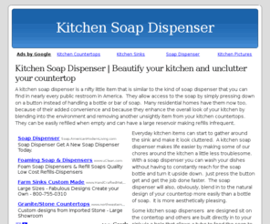 kitchensoapdispenser.info: Kitchen Soap Dispenser
The Kitchen Soap Dispenser will clear clutter from your countertop and beautify your kitchen