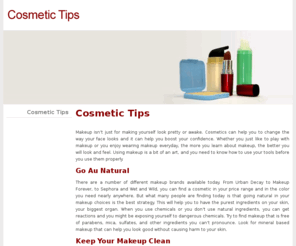 mabuhaybeauties.org: Cosmetic Tips
Makeup isn’t just for making yourself look pretty or awake. Cosmetics can help you to change the way your face looks and it can help you boost your confidence.