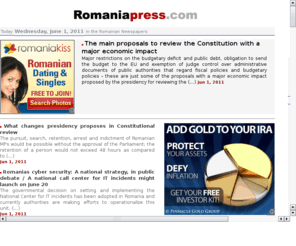 romanianpress.com: Romanian press - Romanian news
All romanian news