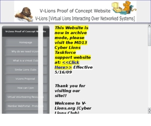 v-lions.org: V-Lions Website
Virtual Lions Interacting on Networked Systems