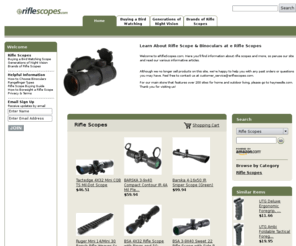 riflescopeauthority.com: Rifle Scope & Binoculars at e Rifle Scopes
Rifle Scope: eRifleScopes.com is the headquarters for rifle scopes, spotting scopes, rangefinders, binoculars, and night vision. Get more information on rifle scopes.