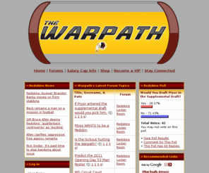 thewarpath.org: The Warpath: Redskins Fan Site
Washington Redskins Forum