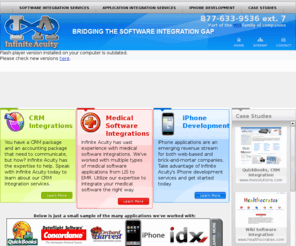 infiniteaquity.com: Software Integration Services: CRM, Medical Software, iPhone - Infinite Acuity
Infinite Acuity is a full-service U.S. based consulting firm offering custom software integration services specializing in analysis, development and management.