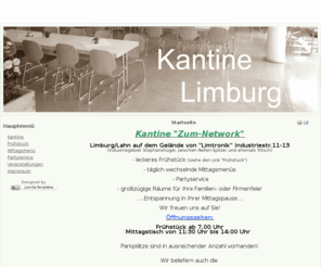 kantine-limburg.de: Startseite
Kantine-Limburg.de. Kantine in Limburg mit tgl. neuen Mittagsmenüs, Frühstück, Zeitungen, Getränke....