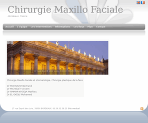 maxillo-bordeaux.com: Avenue du grand Théatre : Centre de Chirurgie Maxillo Faciale
Vous êtes sur le site du centre de chirurgie maxillo faciale de bordeaux. Vous trouverez ici de nombreuses informations.