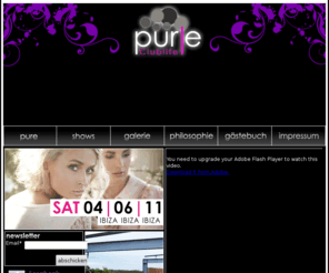 pure-clublife.de: Pure Club Oelde - Pure Clublife - House Music Club
Pure Club Oelde - stylisher House Music Club mit berauschenden NÃ¤chten voller treibender Musik, Leidenschaft und Feierei! Jeden 1., 3. & 5. Samstag im Monat