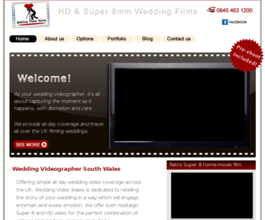 weddingvideowales.com: Welcome to Wedding Video Wales | Professional Event Videographer near Cardiff in South Wales | Weddings on HD Video and Super 8
Wedding and events videographer near Cardiff, South Wales offering Super 8 and HD wedding video coverage