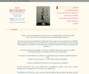 avocates-a-paris.com: Anne Richardt - avocat(e) en droit commercial et des sociétés
Avocat(e)s à Paris - droit commercial, droit bancaire, droit des sociétés, conseil et contentieux, recouvrement des créances civiles et commerciales...