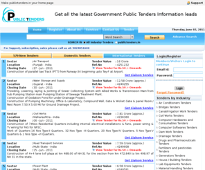 publictenders.in: Public Tenders
Public Tender ,public Tenders ,public Tender Information ,public Tender Info,public Tender Lead ,public Tender Contract ,public Tender Project