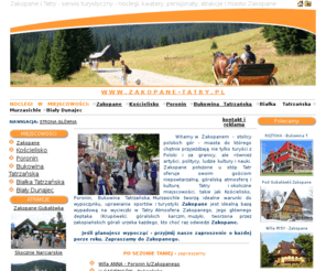 zakopane-tatry.pl: zakopane-tatry.pl - serwis turystyczny,  miasto zakopane - noclegi, kwatery, pensjonaty i atrakcje.
Szukasz noclegu w Tatrach zapraszamy na nasz serwis? Zobacz co polecamy na weekend majowy, wczasy, konferencje, sylwester - zakopane-tatry.pl - serwis turystyczny zakopane i tatry.