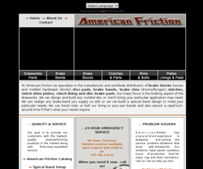 brakeband.com: American Friction - Oilfield Drawworks Company - Brake Bands, Brake Blocks, Clutches, & Rims
American Friction is a manufacturer of oilfield drawworks brake blocks and major supplier of brake bands, clutches and rims for drilling rigs.