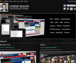 chris-mann.co.uk: Portfolio | Chris Mann - Web Development Portfolio
Trained in website development, iPhone development and graphic design, look no further than the portfolio of Chris Mann.