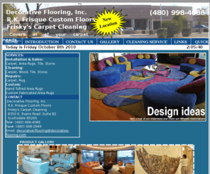 friskyscarpetcleaning.com: Decorative Flooring Inc.
Decorative Flooring located in arizona, specializing in carpets