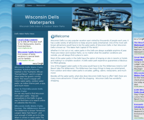 wisconsindellswaterparks.net: Wisconsin Dells Water Parks
Welcome to our guide for Wisconsin Dells water parks. Whether you're looking for indoor or outdoor water parks, we've got everything you need.