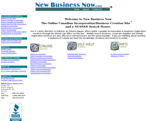 corporationscanada.com: Canadian Incorporation Online!
Canadian Incorporation Services Provided by New Business Now.com