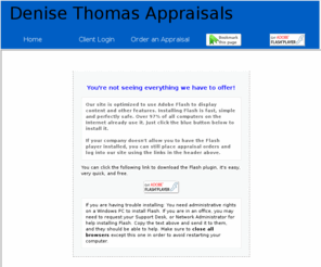 thomasappraiser.com: Real Estate Appraisal - home appraisal - appraiser - real estate appraiser - residential appraisals - Alamogordo, NM - Denise Thomas Appraisals
Denise Thomas Appraisals specializing in residential and commercial NM Real Estate Property Appraisals.