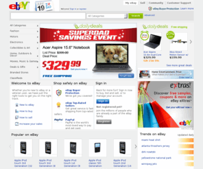 adcommerce.com: eBay - New & used electronics, cars, apparel, collectibles, sporting goods & more at low prices
Buy and sell electronics, cars, clothing, apparel, collectibles, sporting goods, digital cameras, and everything else on eBay, the world's online marketplace. Sign up and begin to buy and sell - auction or buy it now - almost anything on eBay.com