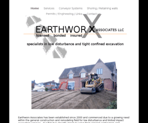 earthworxassociates.com: Earthworx Associates - Home
We specialize in low impact and limited access excavation, demolition, utility trenching, trucking, retaining wall and building shoring systems, among numerous other services.
