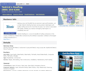 tedricksroofing.net: Tedrick's Roofing | Auburn, WA 98002 | DexKnows.com™
Tedrick's Roofing in Auburn, WA 98002. Find business information, reviews, maps, coupons, driving directions and more.