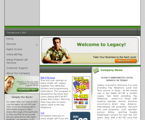 golegacy.com: Legacy
Inmate Phone Services, Pay Phone and Hospitality Operator services and Local Exchange Billing Services. 