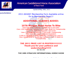 ashany.org: The American Saddlebred Horse Association of New York
