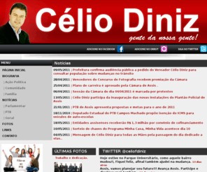 celiodiniz.com: :: Célio Diniz - Vereador ::
Site de Célio Diniz - Vereador PTB Assis SP