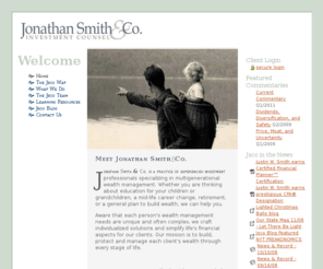 jonathansmith.com: Jonathan Smith & Co Investment Counsel Greensboro NC - Fee-only investment advisor
Jonathan Smith & Co. Investment Counsel, Greensboro NC