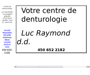 denturologiste.org: Cette page utilise des cadres. Pour pouvoir la consulter, votre navigateur doit supporter les cadres.
Cre un cadre destin  contenir un menu  gauche et les pages correspondantes  droite.