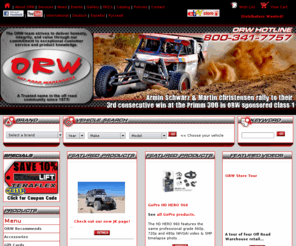 offroadwarehouse.com: Off Road Warehouse -
Off Road Warehouse carries all the popular name brands like Bilstein, Fox Shocks, Hella, Fabtech, KN, AFE, Vision X, Teraflex, ReadyLift, Sway-a-way, Bestop, Deaver, KC, Smittybilt, ICON and many more.