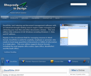 pragmadigm.com: DocsPDite a professional text and document indexing and retrieval software by PragmaDigm along with some freeware programs too
DocsPDite a professional text and document indexing and retrieval software by PragmaDigm along with some freeware programs too