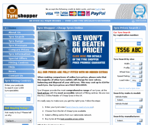 tireshoppers.com: Tyres » Cheap Car Tyre Prices
Tyre Shopper is an online retailer of Tyres, available for fitting at over 200 UK Locations. Our Cheap Tyres include Car Tyres and Low Cost Tyres, and our Tyre Prices are fully inclusive of all fitting charges.