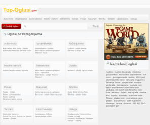 top-oglasi.com: Oglasi - Besplatni oglasi- Top Oglasi
Besplatni mali oglasi -  Auto-moto, Nekretnine, Usluge, Turizam,  Iznajmljivanje - Top-oglasi.com