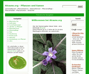 alraune.org:  Willkommen bei Alraune.org | Alraune.org - Pflanzen und Samen 
