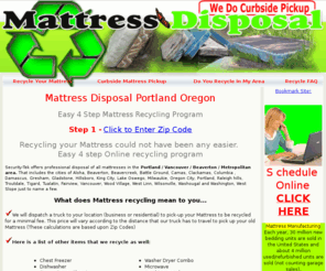 mattressesdisposal.com: Dispose Mattress | Mattress Recycling
Unwanted Mattress? Recycling and disposal off all mattresses made easy with easy online 4 step disposal program. We do curbside pickup in the Portland Washington Metro area. Schedule your mattress pickup today,